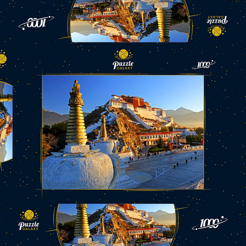 Potala Palast, Winterresidenz des Dalai Lamas, Lhasa, Tibet, China 1000 Puzzle Schachtel 3D Modell