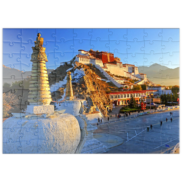 puzzleplate Potala Palast, Winterresidenz des Dalai Lamas, Lhasa, Tibet, China 100 Puzzle
