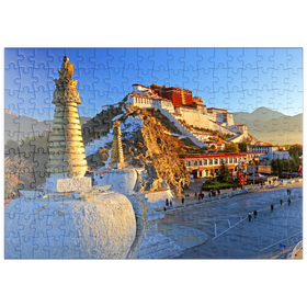 Darstellung des Puzzle-Motivs Potala Palast, Winterresidenz des Dalai Lamas, Lhasa, Tibet, China – Puzzleteile: 200