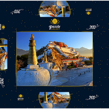 Potala Palast, Winterresidenz des Dalai Lamas, Lhasa, Tibet, China 200 Puzzle Schachtel 3D Modell