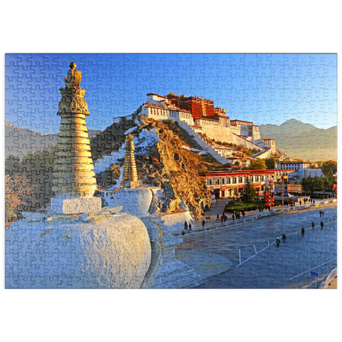 puzzleplate Potala Palast, Winterresidenz des Dalai Lamas, Lhasa, Tibet, China 500 Puzzle