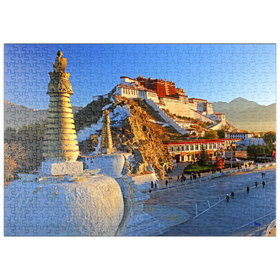 Darstellung des Puzzle Motivs Potala Palast, Winterresidenz des Dalai Lamas, Lhasa, Tibet, China - Puzzleteile: 500