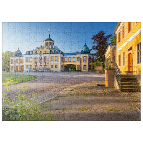 Darstellung des Puzzle Motivs Schloss Belvedere mit dem Schlosspark - Puzzleteile: 200
