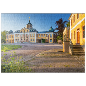 Darstellung des Puzzle Motivs Schloss Belvedere mit dem Schlosspark - Puzzleteile: 500