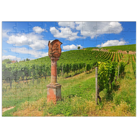 Darstellung des Puzzle Motivs Bildstock im Weinberg bei Schloss Johannisberg in Geisenheim am Rhein - Puzzleteile: 100