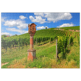 Darstellung des Puzzle Motivs Bildstock im Weinberg bei Schloss Johannisberg in Geisenheim am Rhein - Puzzleteile: 500