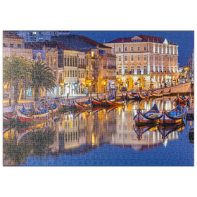 Darstellung des Puzzle-Motivs Boote der Moliceiros – Puzzleteile: 500
