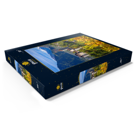 Darstellung des Puzzle Motivs Schloss Tirol gegen Nationalpark Stilfser Joch, Trentino-Südtirol - Puzzleteile: 100