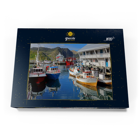 Fischerhafen in Honningsvag, Insel Mageröya, Finnmark, Norwegen 1000 Puzzle Schachtel Ansicht3