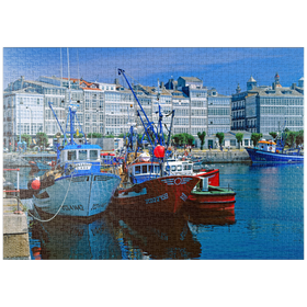 Darstellung des Puzzle-Motivs Galeriehäuser am Hafen – Puzzleteile: 1000