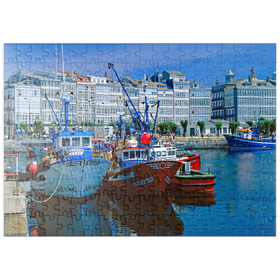 Darstellung des Puzzle Motivs Galeriehäuser am Hafen - Puzzleteile: 200