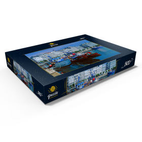 Darstellung des Puzzle Motivs Galeriehäuser am Hafen - Puzzleteile: 500