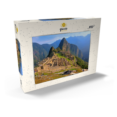 Inka Festung Machu Picchu über dem Urubambatal, Cusco, Provinz Urubamba, Peru 1000 Puzzle Schachtel Ansicht2