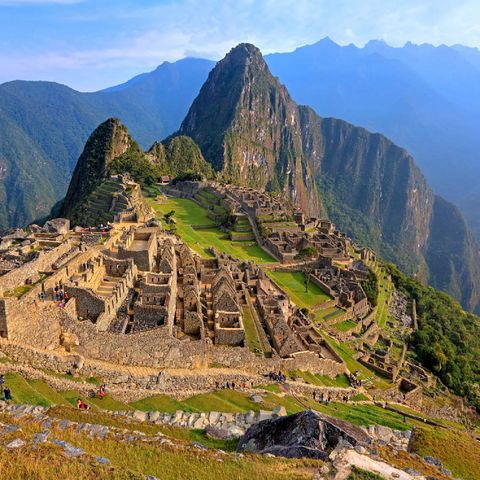 Inka Festung Machu Picchu über dem Urubambatal, Cusco, Provinz Urubamba, Peru 100 Puzzle 3D Modell