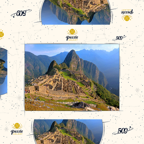 Inka Festung Machu Picchu über dem Urubambatal, Cusco, Provinz Urubamba, Peru 500 Puzzle Schachtel 3D Modell