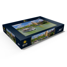 Darstellung des Puzzle Motivs Ausflugsschiffe auf dem Guadalquivir mit dem Torre del Oro, Sevilla - Puzzleteile: 500