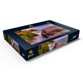 Darstellung des Puzzle Motivs Granitfelsen am Strand Anse Source d' Argent, Insel La Digue, Seychellen - Puzzleteile: 500