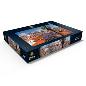 Alternative Darstellung des Puzzle-Motivs Stadtteil Alfama, Lissabon, Estremadura, Lisboa, Portugal – Puzzleteile: 1000