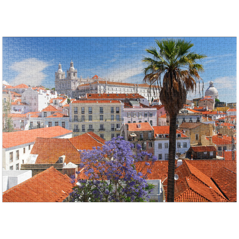 puzzleplate Stadtteil Alfama, Lissabon, Estremadura, Lisboa, Portugal 1000 Puzzle