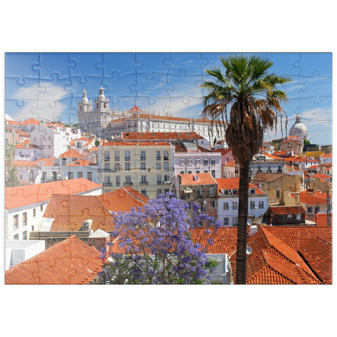 puzzleplate Stadtteil Alfama, Lissabon, Estremadura, Lisboa, Portugal 100 Puzzle