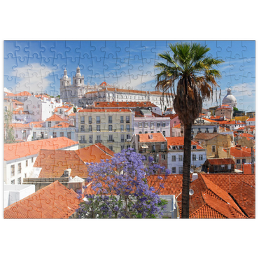 puzzleplate Stadtteil Alfama, Lissabon, Estremadura, Lisboa, Portugal 200 Puzzle