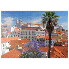 Darstellung des Puzzle Motivs Stadtteil Alfama, Lissabon, Estremadura, Lisboa, Portugal - Puzzleteile: 500