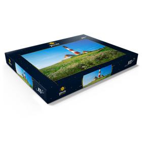 Darstellung des Puzzle Motivs Leuchtturm im Nationalpark Wattenmeer, Westerhever, Deutschland - Puzzleteile: 100