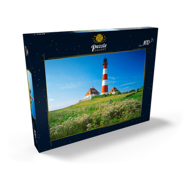 Leuchtturm im Nationalpark Wattenmeer, Westerhever, Deutschland 100 Puzzle Schachtel Ansicht2