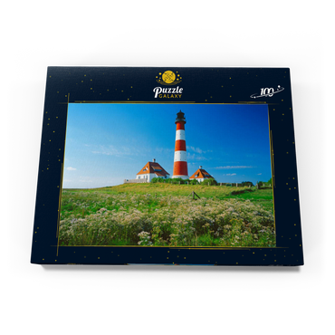 Leuchtturm im Nationalpark Wattenmeer, Westerhever, Deutschland 100 Puzzle Schachtel Ansicht3