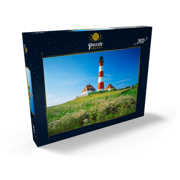 Leuchtturm im Nationalpark Wattenmeer, Westerhever, Deutschland 200 Puzzle Schachtel Ansicht2