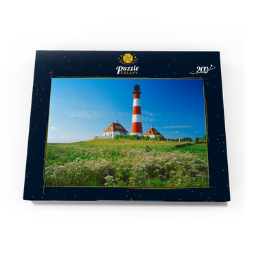 Leuchtturm im Nationalpark Wattenmeer, Westerhever, Deutschland 200 Puzzle Schachtel Ansicht3