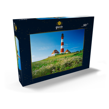 Leuchtturm im Nationalpark Wattenmeer, Westerhever, Deutschland 500 Puzzle Schachtel Ansicht2