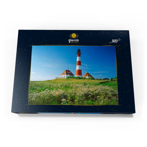 Leuchtturm im Nationalpark Wattenmeer, Westerhever, Deutschland 500 Puzzle Schachtel Ansicht3