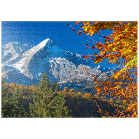 Darstellung des Puzzle-Motivs Alpspitze (2628m) im Herbst, Garmisch-Partenkirchen – Puzzleteile: 1000