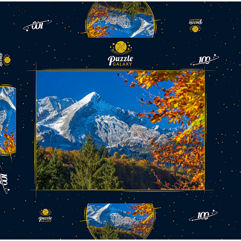 Alpspitze (2628m) im Herbst, Garmisch-Partenkirchen 100 Puzzle Schachtel 3D Modell