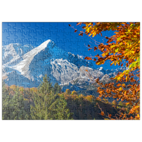 Darstellung des Puzzle-Motivs Alpspitze (2628m) im Herbst, Garmisch-Partenkirchen – Puzzleteile: 200