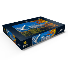Alternative Darstellung des Puzzle-Motivs Alpspitze (2628m) im Herbst, Garmisch-Partenkirchen – Puzzleteile: 500