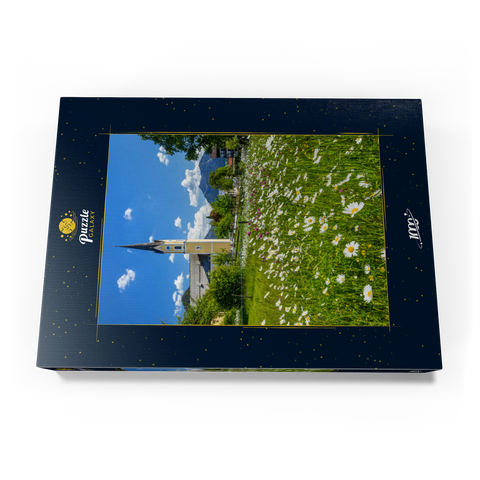 Blumenwiese vor der Kirche St. Sixtus 1000 Puzzle Schachtel Ansicht3