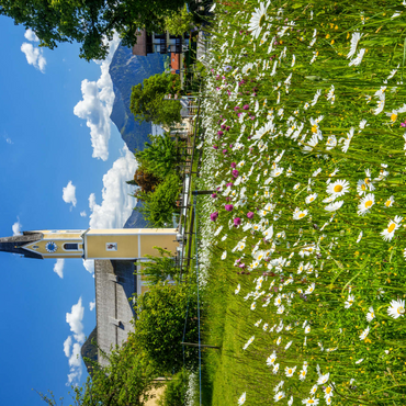 Blumenwiese vor der Kirche St. Sixtus 1000 Puzzle 3D Modell