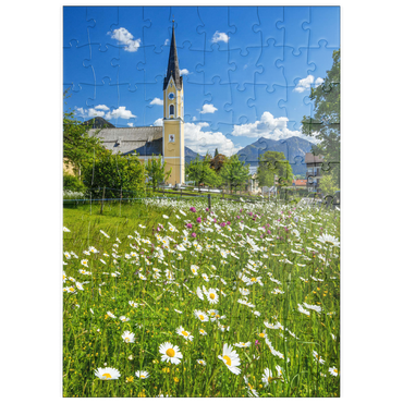 puzzleplate Blumenwiese vor der Kirche St. Sixtus 100 Puzzle