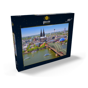 Blick über den Rhein mit Kölner Dom und Hohenzollernbrücke, Köln 100 Puzzle Schachtel Ansicht2