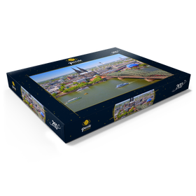 Alternative Darstellung des Puzzle-Motivs Blick über den Rhein mit Kölner Dom und Hohenzollernbrücke, Köln – Puzzleteile: 200