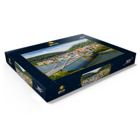 Alternative Darstellung des Puzzle-Motivs Brücke über die Altmühl in Riedenburg mit dem Schloss Rosenstein – Puzzleteile: 200