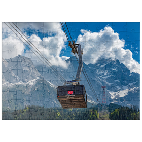 Darstellung des Puzzle Motivs Seilbahn auf die Zugspitze (2962m), Garmisch-Partenkirchen - Puzzleteile: 100