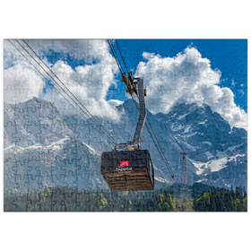 Darstellung des Puzzle-Motivs Seilbahn auf die Zugspitze (2962m), Garmisch-Partenkirchen – Puzzleteile: 200