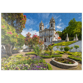 Darstellung des Puzzle Motivs Wallfahrtskirche Bom Jesus do Monte bei Braga, Portugal - Puzzleteile: 200