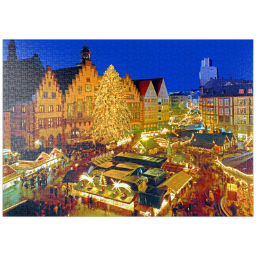 puzzleplate Weihnachtsmarkt auf dem Römerberg, Frankfurt am Main 1000 Puzzle