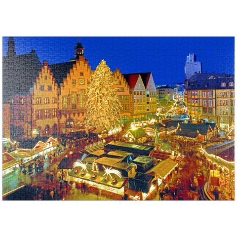 puzzleplate Weihnachtsmarkt auf dem Römerberg, Frankfurt am Main 1000 Puzzle