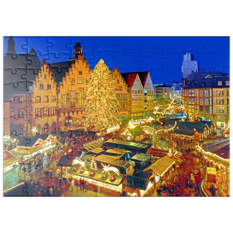 puzzleplate Weihnachtsmarkt auf dem Römerberg, Frankfurt am Main 100 Puzzle