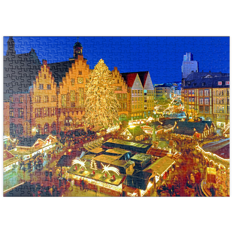 puzzleplate Weihnachtsmarkt auf dem Römerberg, Frankfurt am Main 500 Puzzle